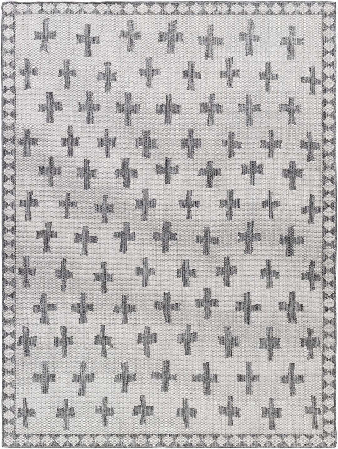 Kyna Contemporary Geometrical Ivory And Gray Area Rug - The Rug Decor