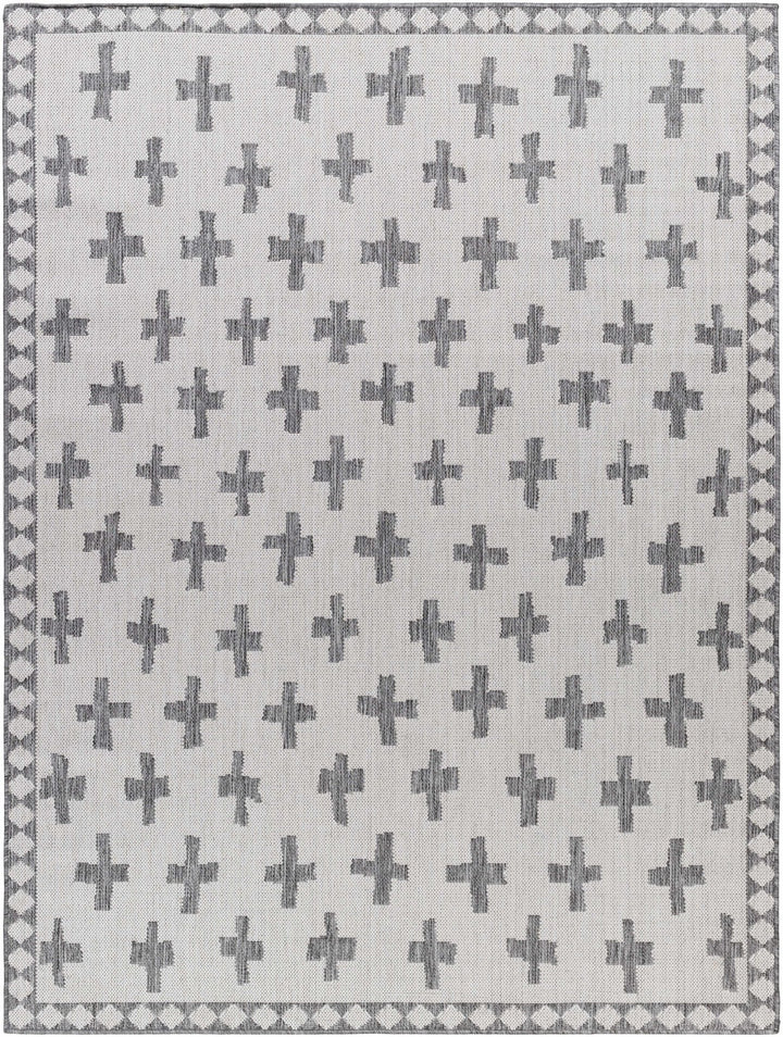Kyna Contemporary Geometrical Ivory And Gray Area Rug - The Rug Decor