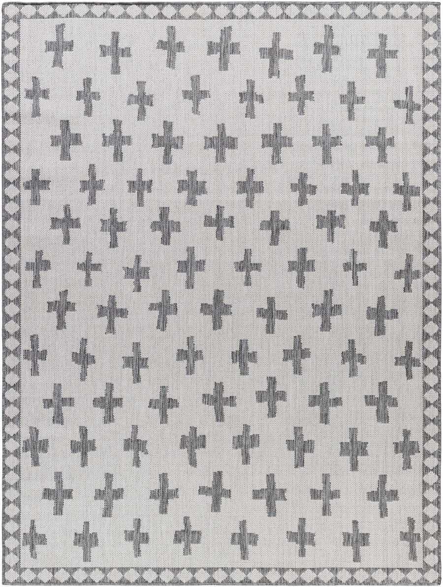 Kyna Contemporary Geometrical Ivory And Gray Area Rug - The Rug Decor