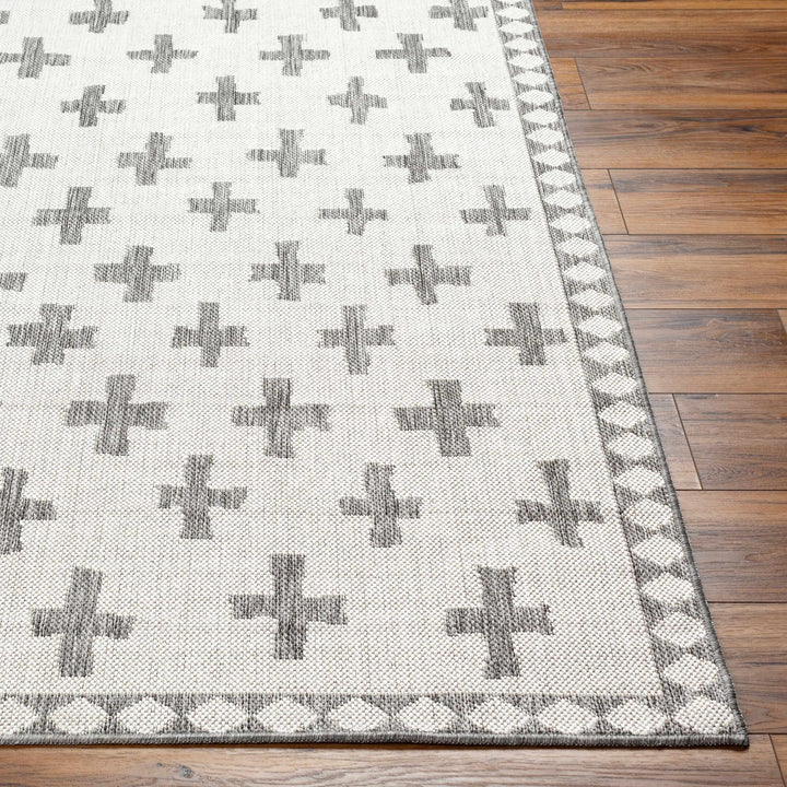 Kyna Contemporary Geometrical Ivory And Gray Area Rug - The Rug Decor