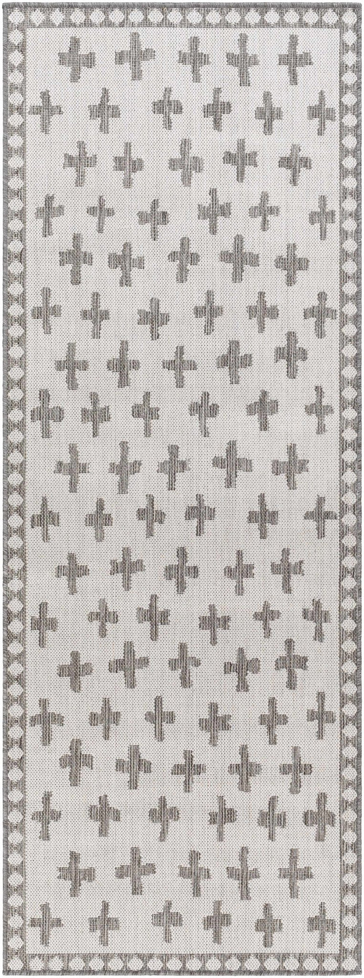 Kyna Contemporary Geometrical Ivory And Gray Area Rug - The Rug Decor