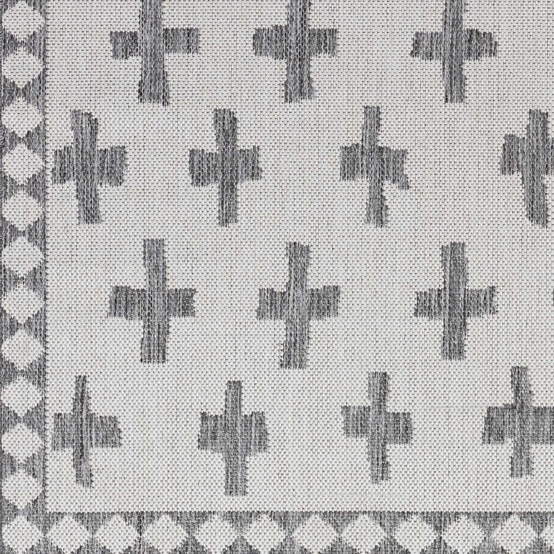 Kyna Contemporary Geometrical Ivory And Gray Area Rug - The Rug Decor
