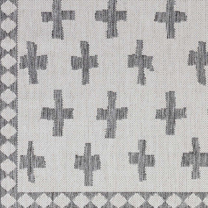 Kyna Contemporary Geometrical Ivory And Gray Area Rug - The Rug Decor
