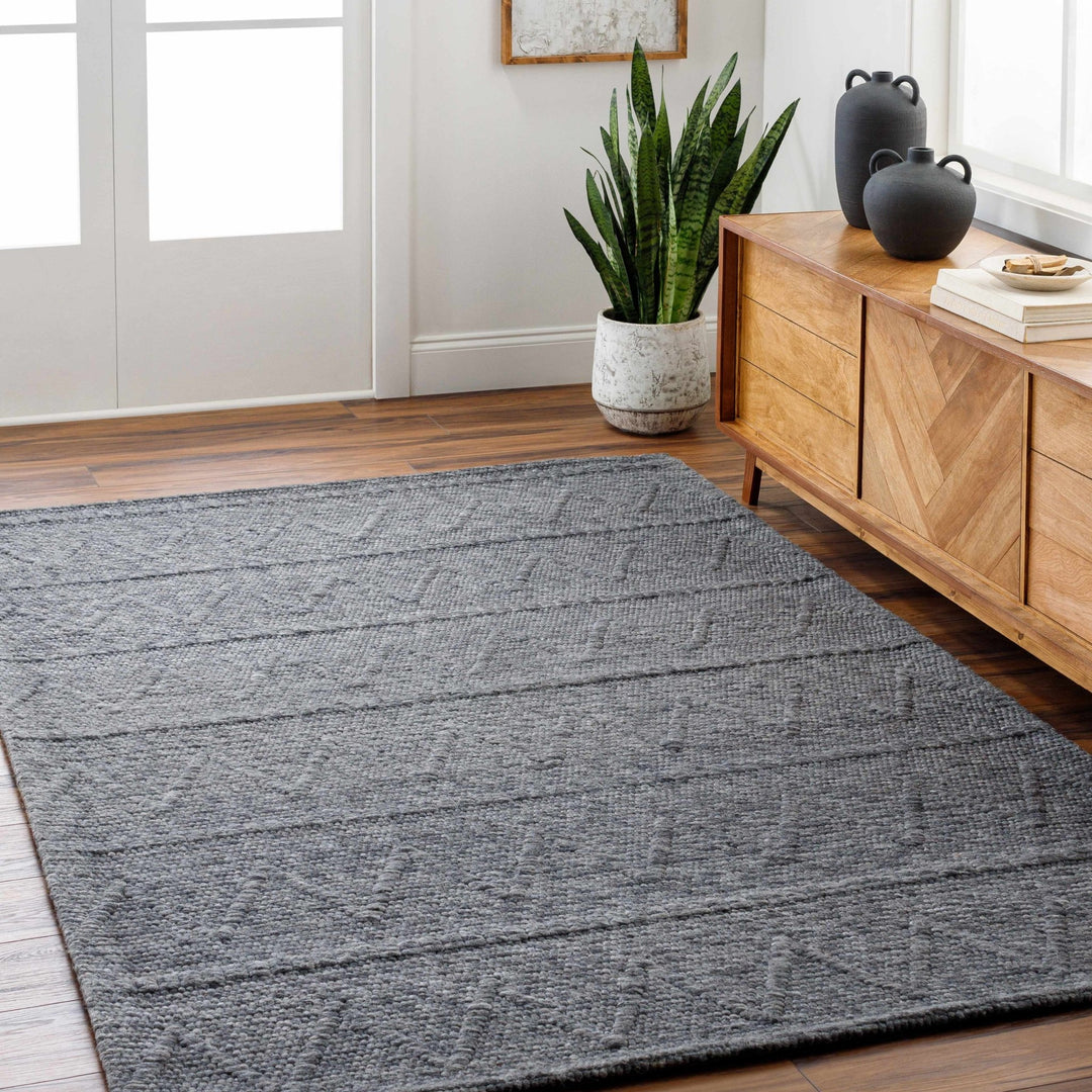 Kyung Contemporary Geometrical Gray Area Rug - The Rug Decor