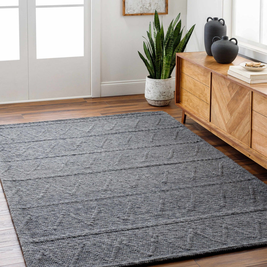 Kyung Contemporary Geometrical Gray Area Rug - The Rug Decor