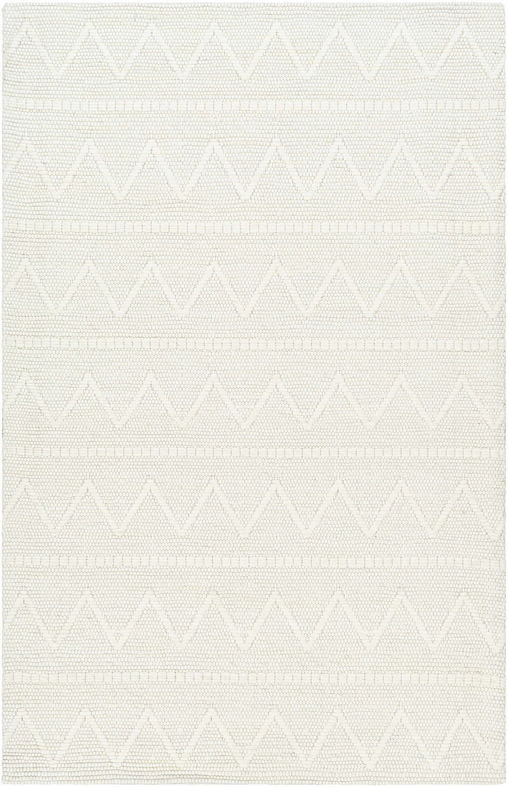 Kyung Transitional Design Cream Hand Woven Wool Rug - The Rug Decor