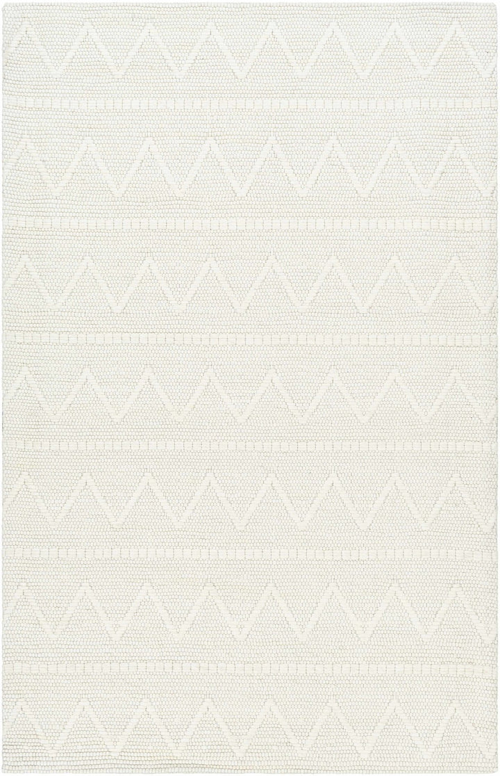 Kyung Transitional Design Cream Hand Woven Wool Rug - The Rug Decor
