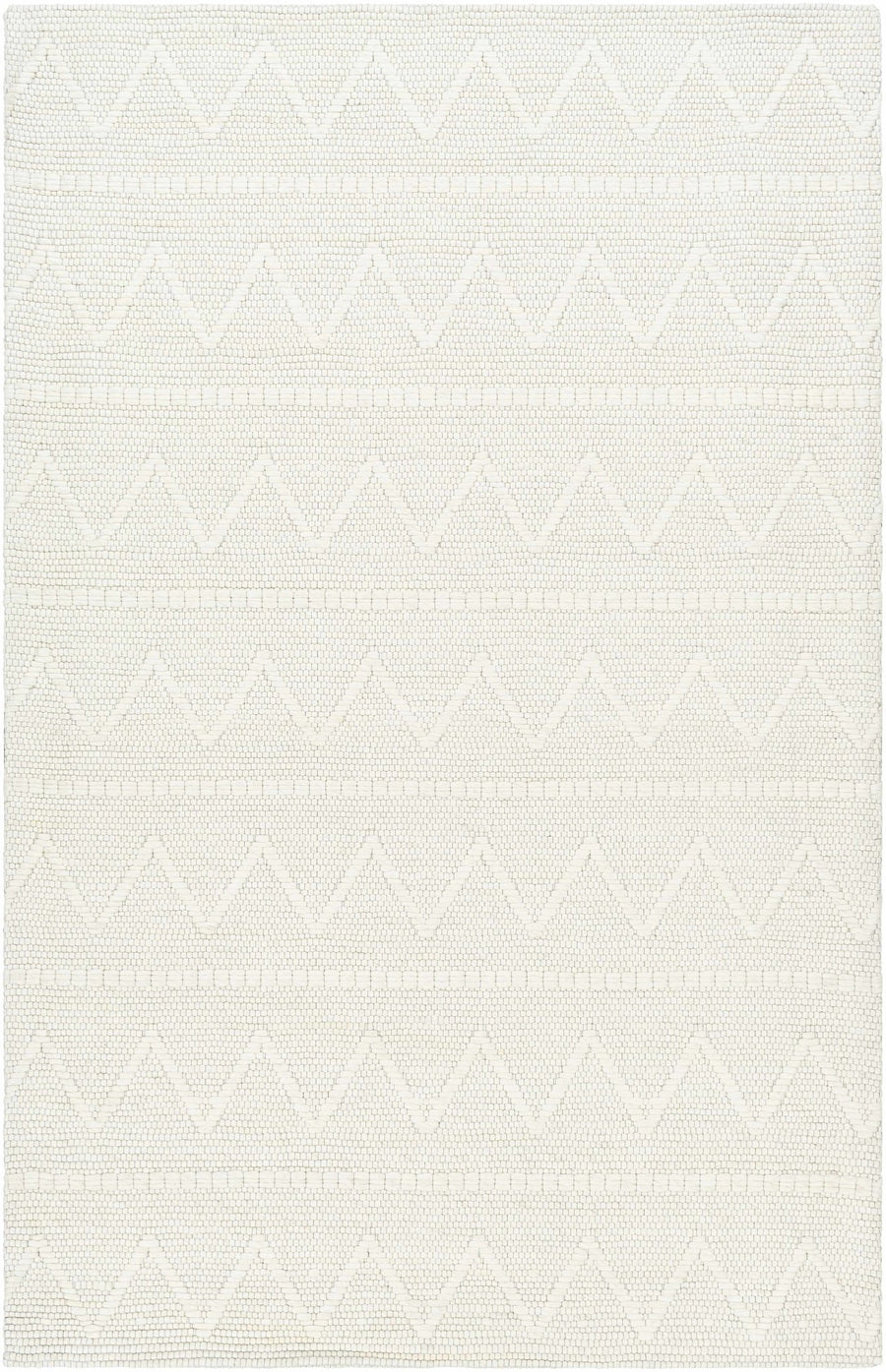 Kyung Transitional Design Cream Hand Woven Wool Rug - The Rug Decor