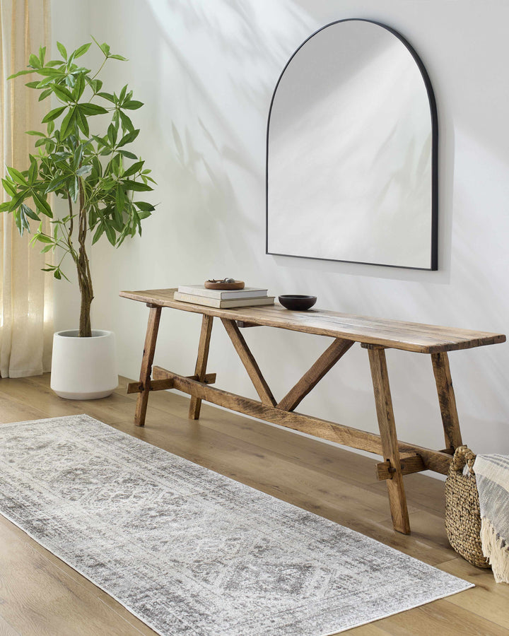 Ladybrand Traditional Beige And Brown Washable Area Rug