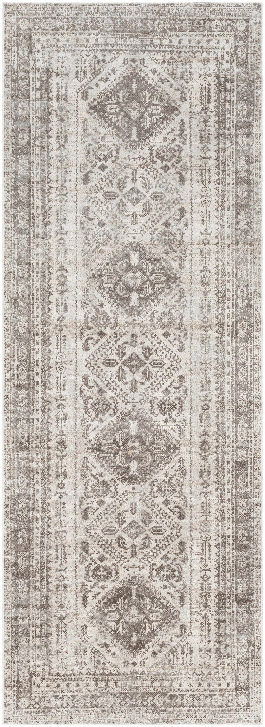 Ladybrand Traditional Beige And Brown Washable Area Rug