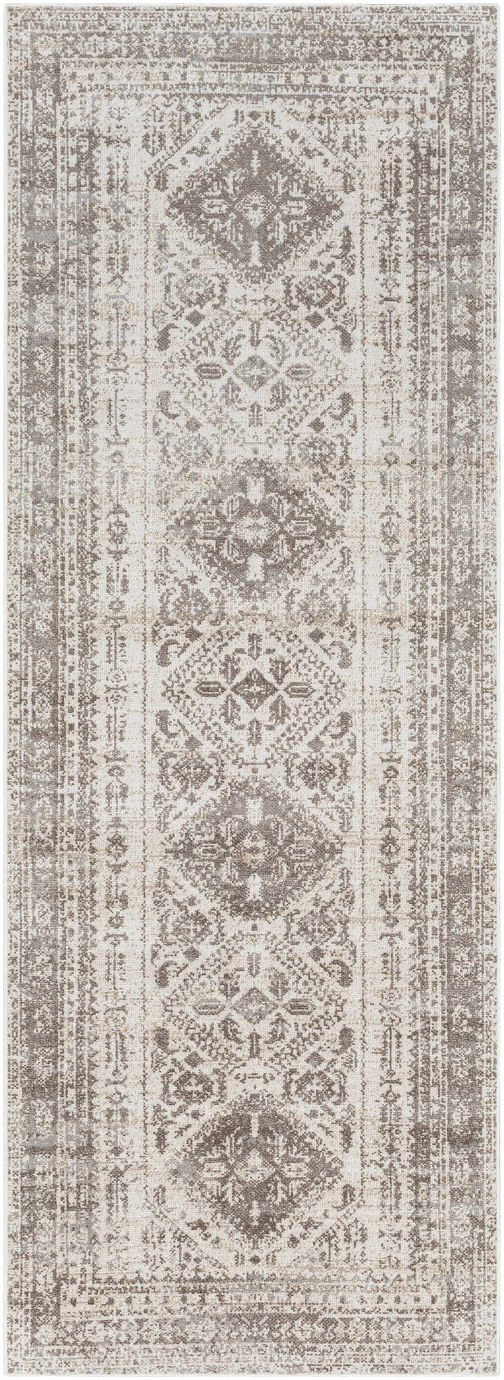 Ladybrand Traditional Beige And Brown Washable Area Rug