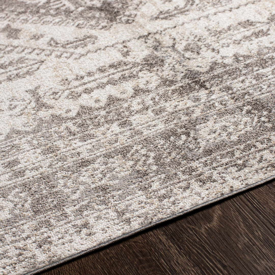 Ladybrand Traditional Beige And Brown Washable Area Rug