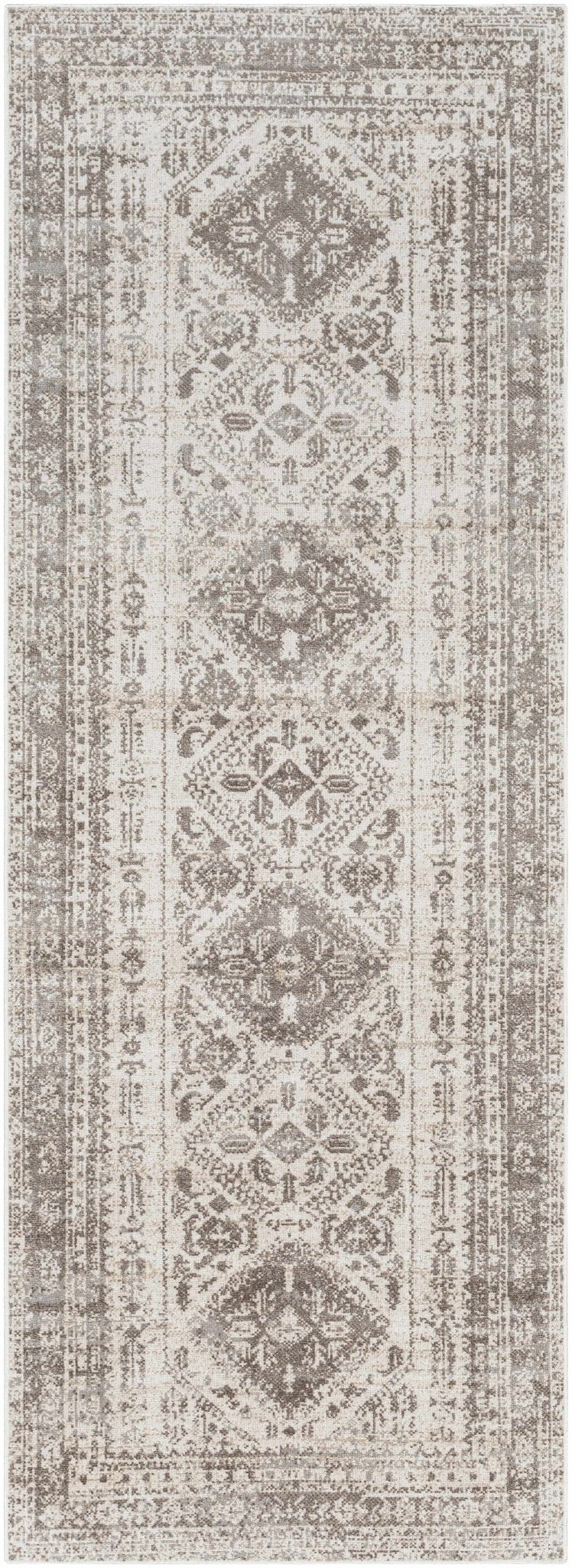 Ladybrand Traditional Beige And Brown Washable Area Rug - The Rug Decor