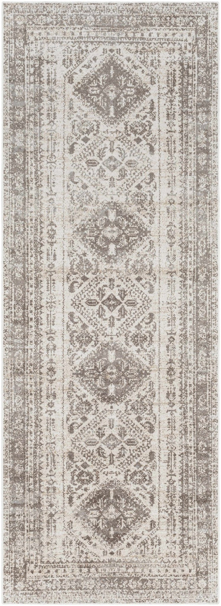 Ladybrand Traditional Beige And Brown Washable Area Rug - The Rug Decor
