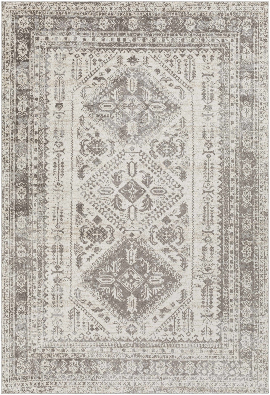 Ladybrand Traditional Beige And Brown Washable Area Rug - The Rug Decor