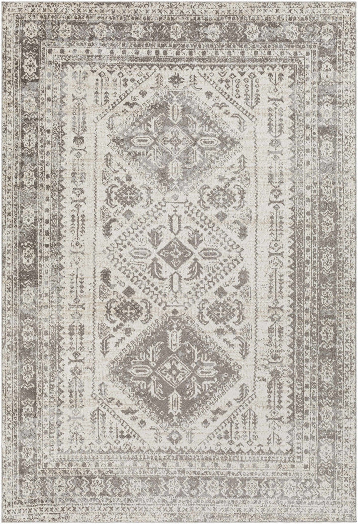Ladybrand Traditional Beige And Brown Washable Area Rug - The Rug Decor