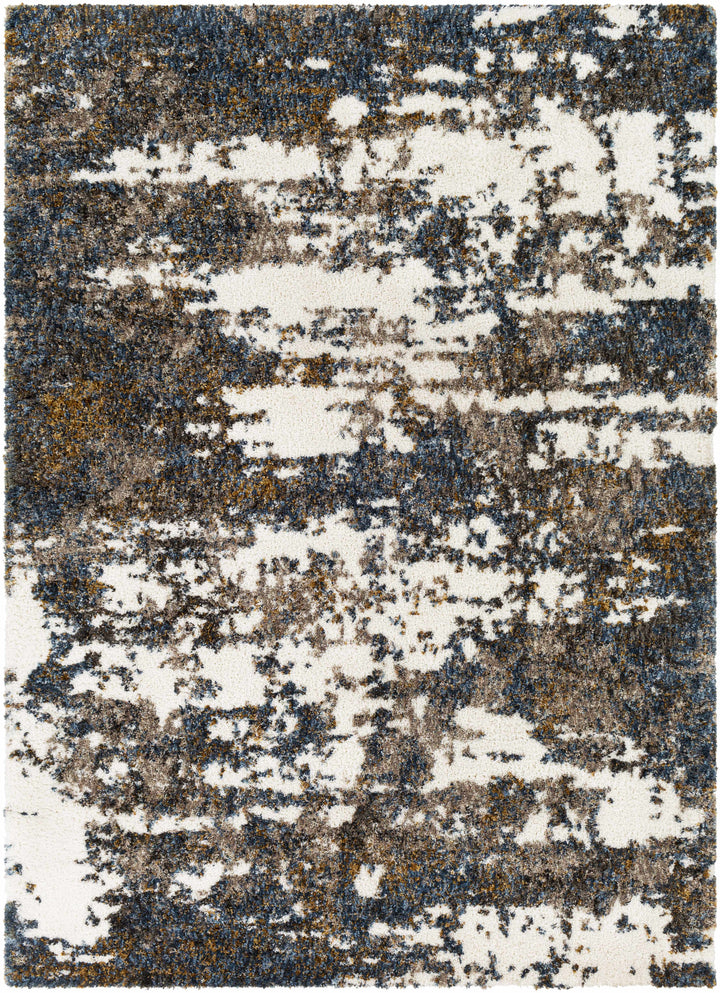 Lafontaine Modern Abstract Design Ivory And Brown Area Rug