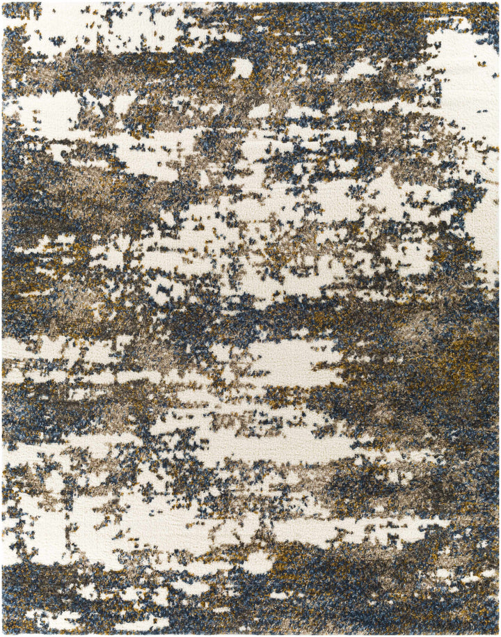 Lafontaine Modern Abstract Design Ivory And Brown Area Rug
