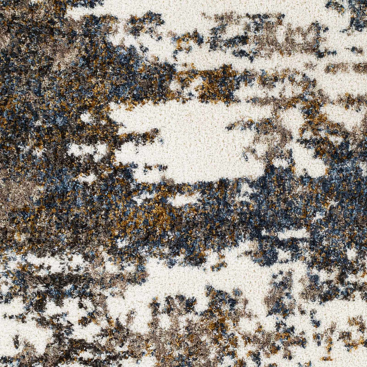 Lafontaine Modern Abstract Design Ivory And Brown Area Rug