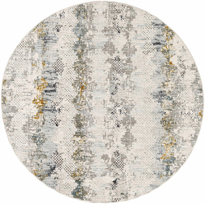 Lalo Modern Abstract Design Ivory And Green Rug with Fringes - The Rug Decor