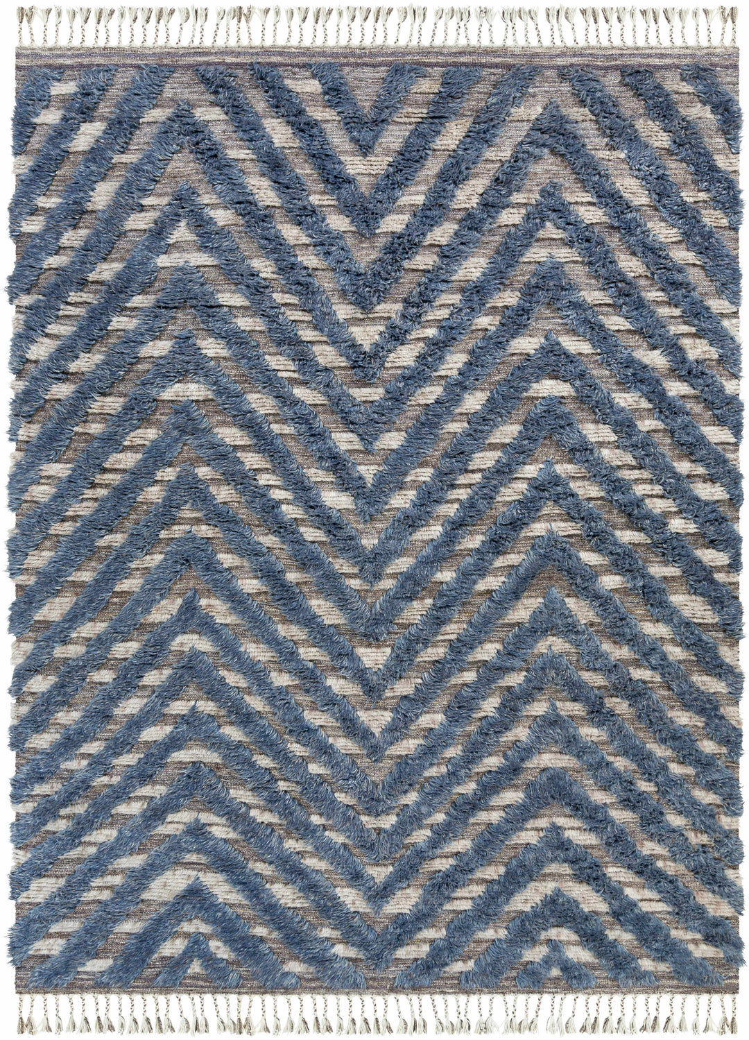 Lambsburg Blue And Gray Modern Style Hand Knotted Area Rug