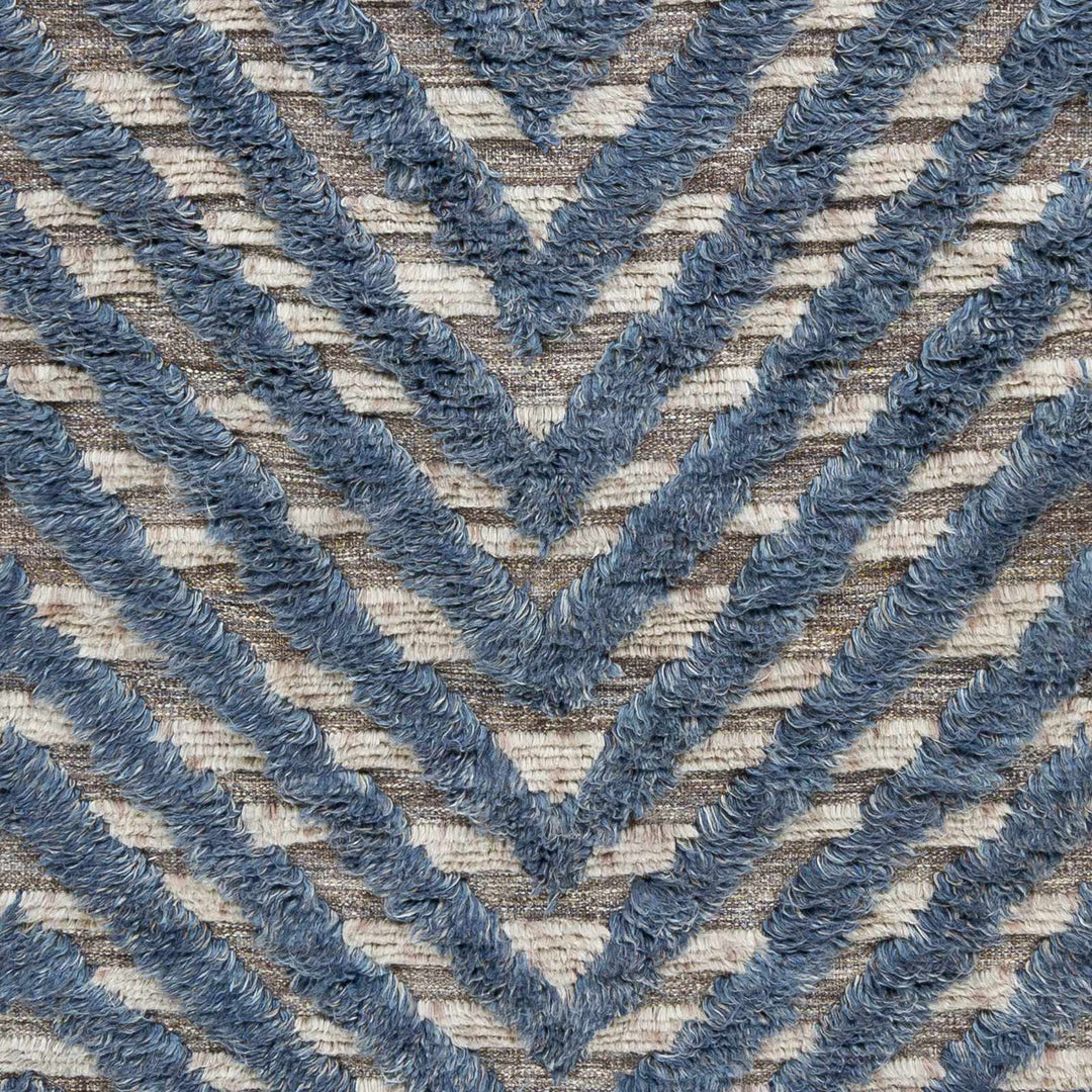 Lambsburg Blue And Gray Modern Style Hand Knotted Area Rug