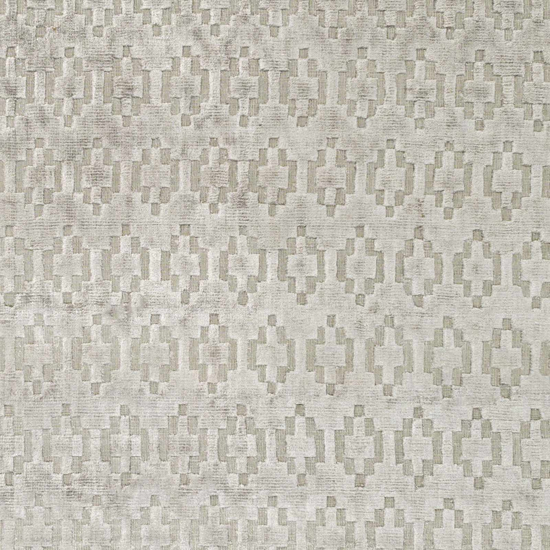 Lamoni Contemporary Geometrical Gray And Silver Viscose Rug - The Rug Decor