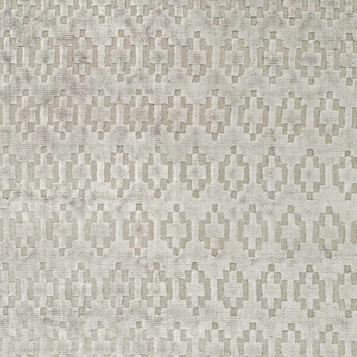 Lamoni Contemporary Geometrical Gray And Silver Viscose Rug - The Rug Decor