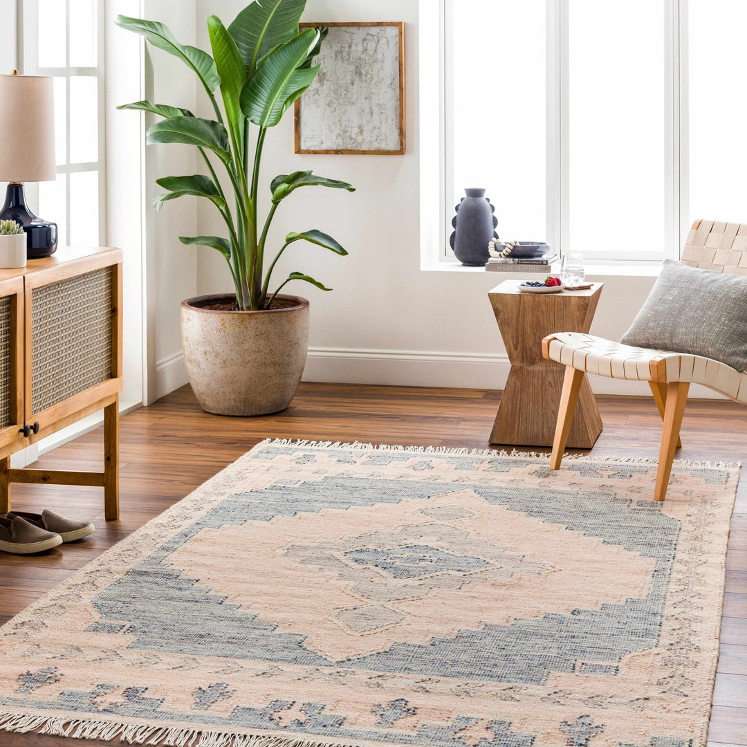 Lana Traditional Kilim Peach And Gray Rug - The Rug Decor
