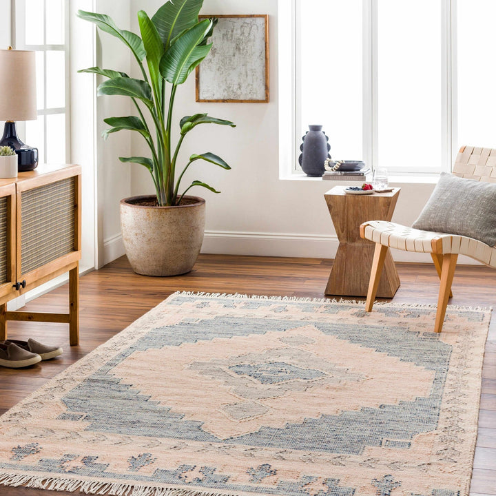 Lana Traditional Kilim Peach And Gray Rug - The Rug Decor