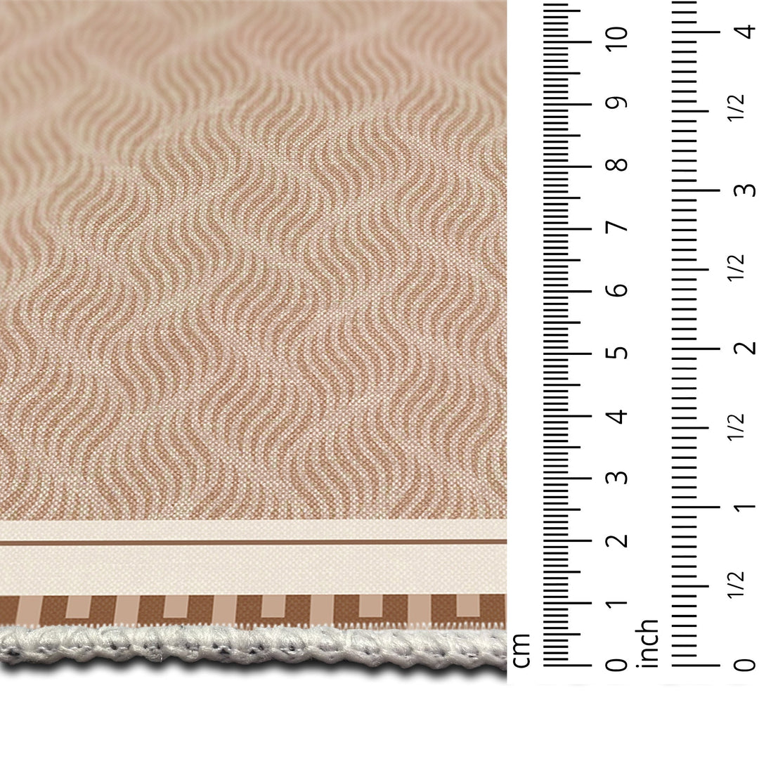 Lantern Design Beige Machine Washable Cotton Area Rug - The Rug Decor