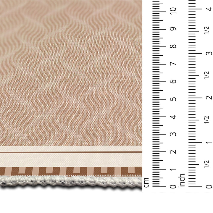 Lantern Design Beige Machine Washable Cotton Area Rug - The Rug Decor
