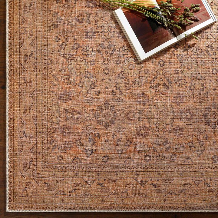 Lapining Washable Traditional Beige And Brown Area Rug