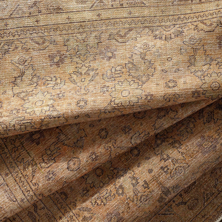 Lapining Washable Traditional Beige And Brown Area Rug