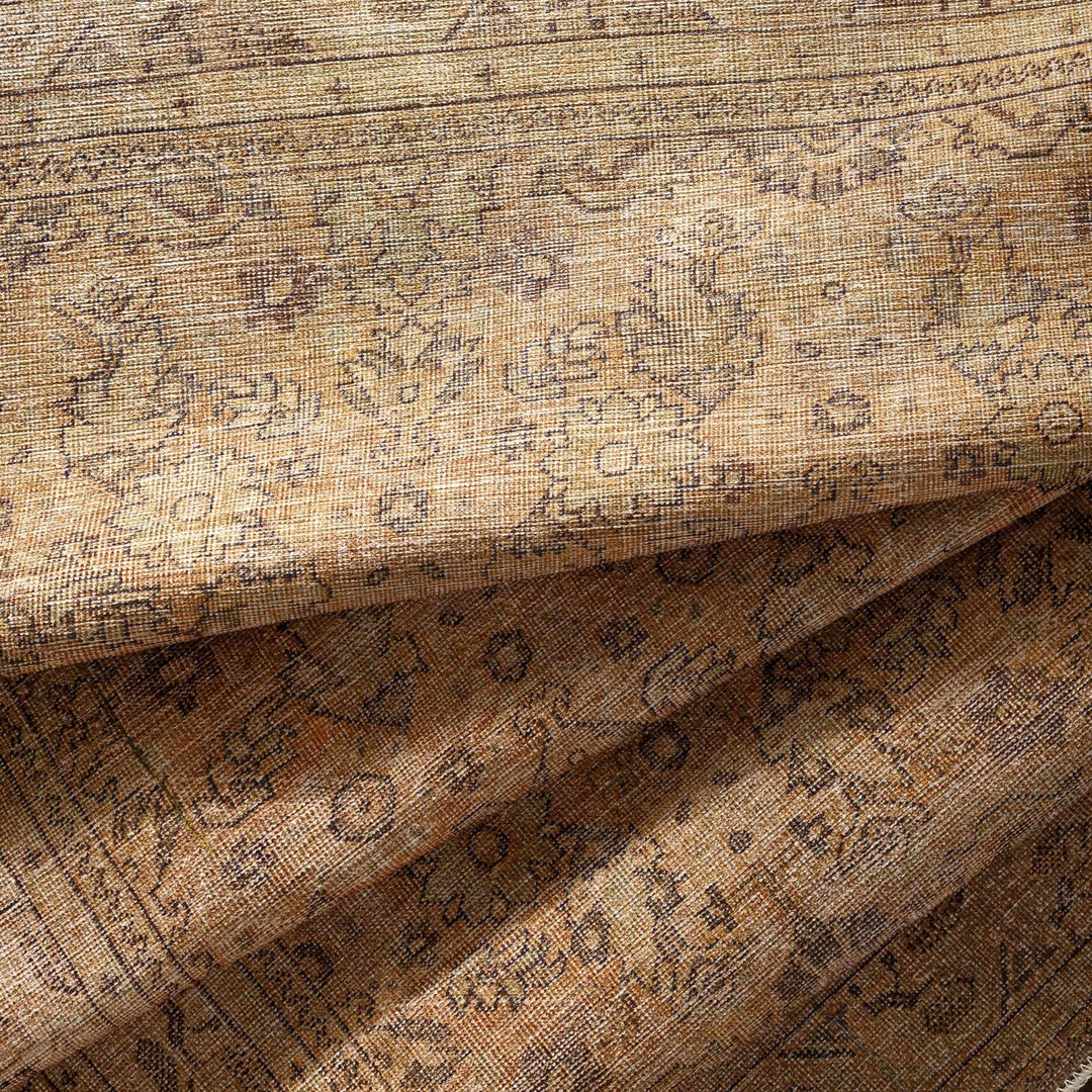 Lapining Washable Traditional Beige And Brown Area Rug - The Rug Decor