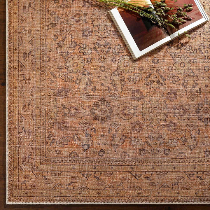 Lapining Washable Traditional Beige And Brown Area Rug - The Rug Decor
