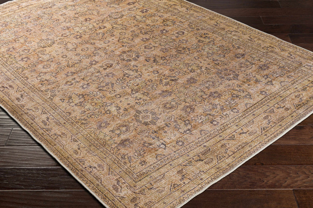 Lapining Washable Traditional Beige And Brown Area Rug - The Rug Decor