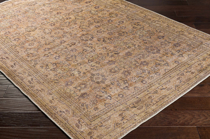 Lapining Washable Traditional Beige And Brown Area Rug - The Rug Decor
