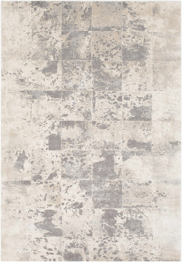 Lares Modern Abstract Design Beige And Gray Area Rug - The Rug Decor