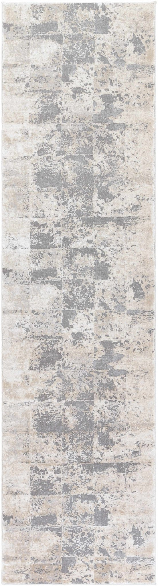 Lares Modern Abstract Design Beige And Gray Area Rug - The Rug Decor
