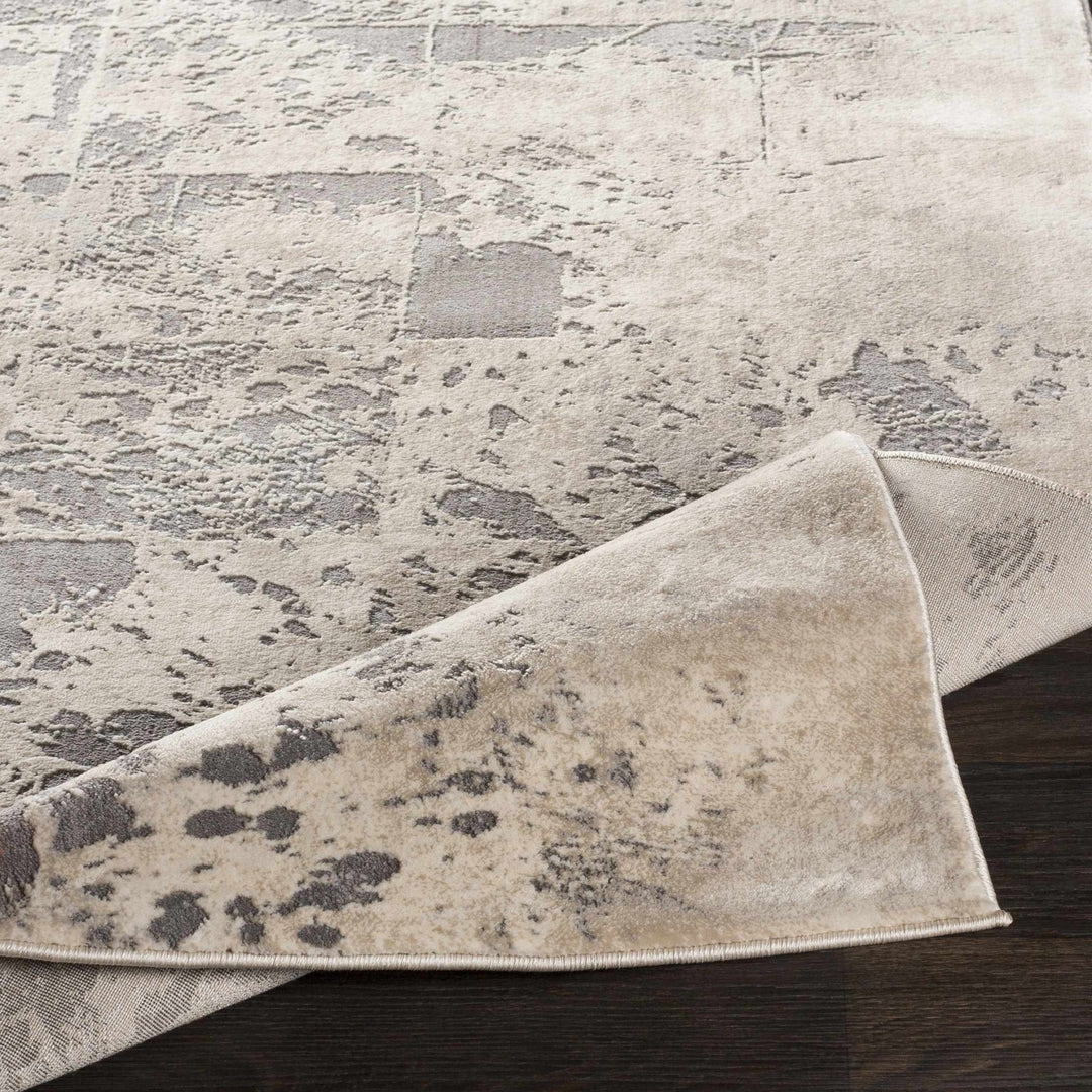 Lares Modern Abstract Design Beige And Gray Area Rug - The Rug Decor