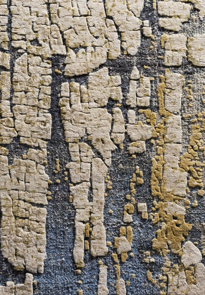 Latour Modern Abstract Design Olive Hand Knotted Wool Area Rug - The Rug Decor