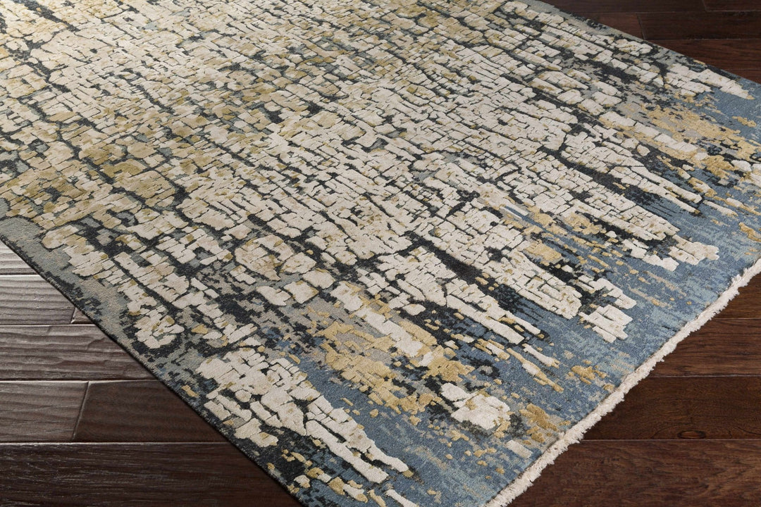 Latour Modern Abstract Design Olive Hand Knotted Wool Area Rug - The Rug Decor