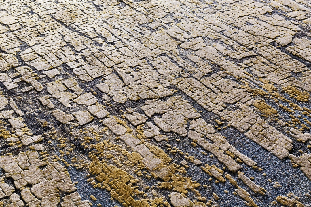 Latour Modern Abstract Design Olive Hand Knotted Wool Area Rug - The Rug Decor