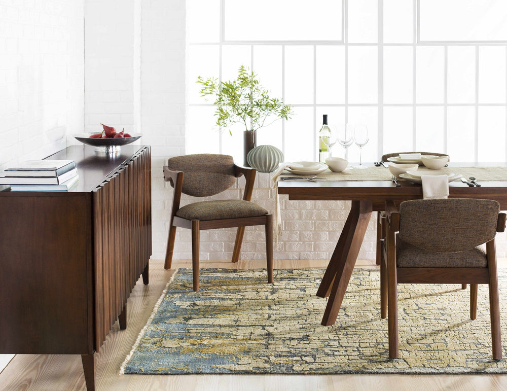 Latour Modern Abstract Design Olive Hand Knotted Wool Area Rug - The Rug Decor