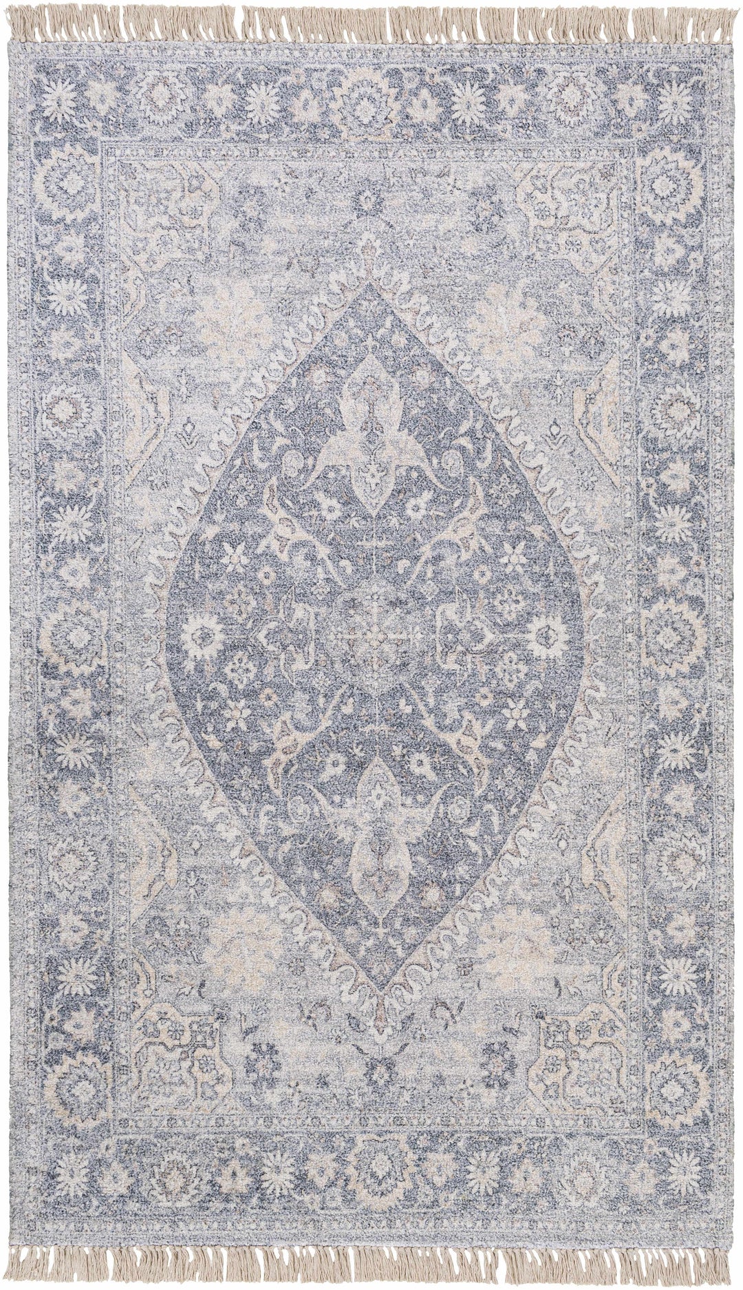 Laura Traditional Style Blue And Beige Hand Woven Area Rug