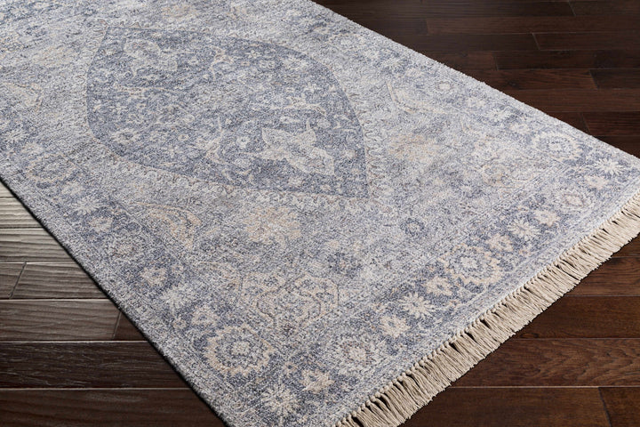 Laura Traditional Style Blue And Beige Hand Woven Area Rug