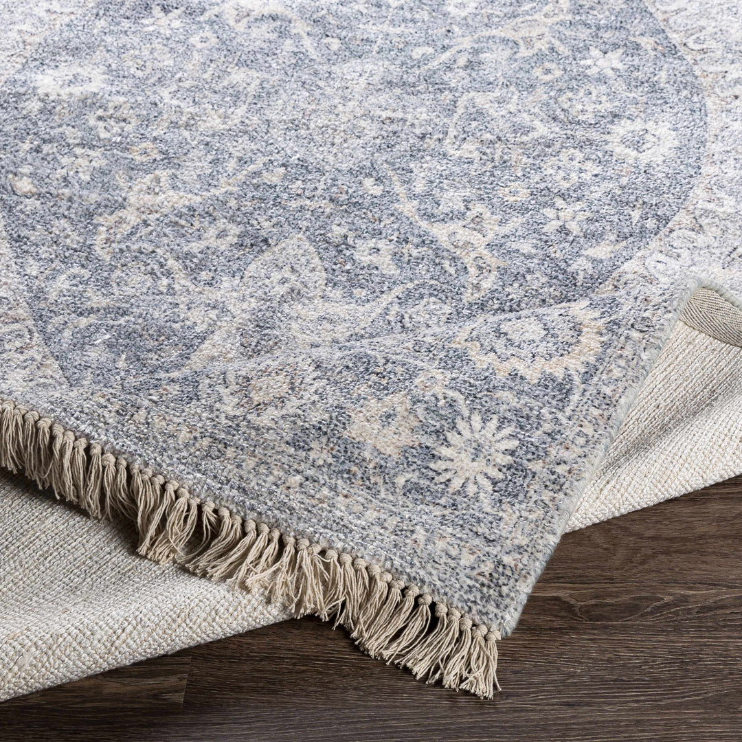 Laura Traditional Style Blue And Beige Hand Woven Area Rug