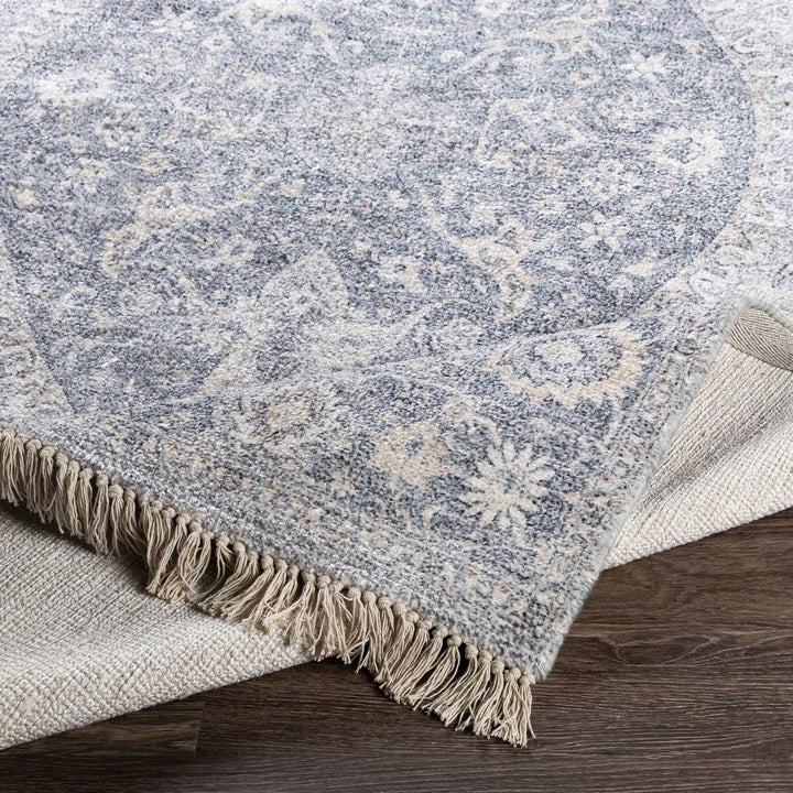 Laura Traditional Style Blue And Beige Hand Woven Area Rug