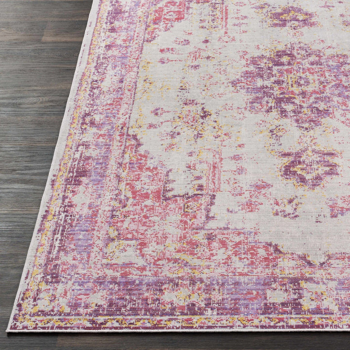 Laureldale Traditional Style Purple And Ivory Area Rug - The Rug Decor